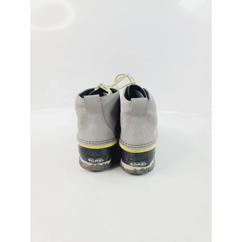 SOREL Solid Fall, Winter Spring Lace Up Waterproof Boots Women Size 8 Gray Black